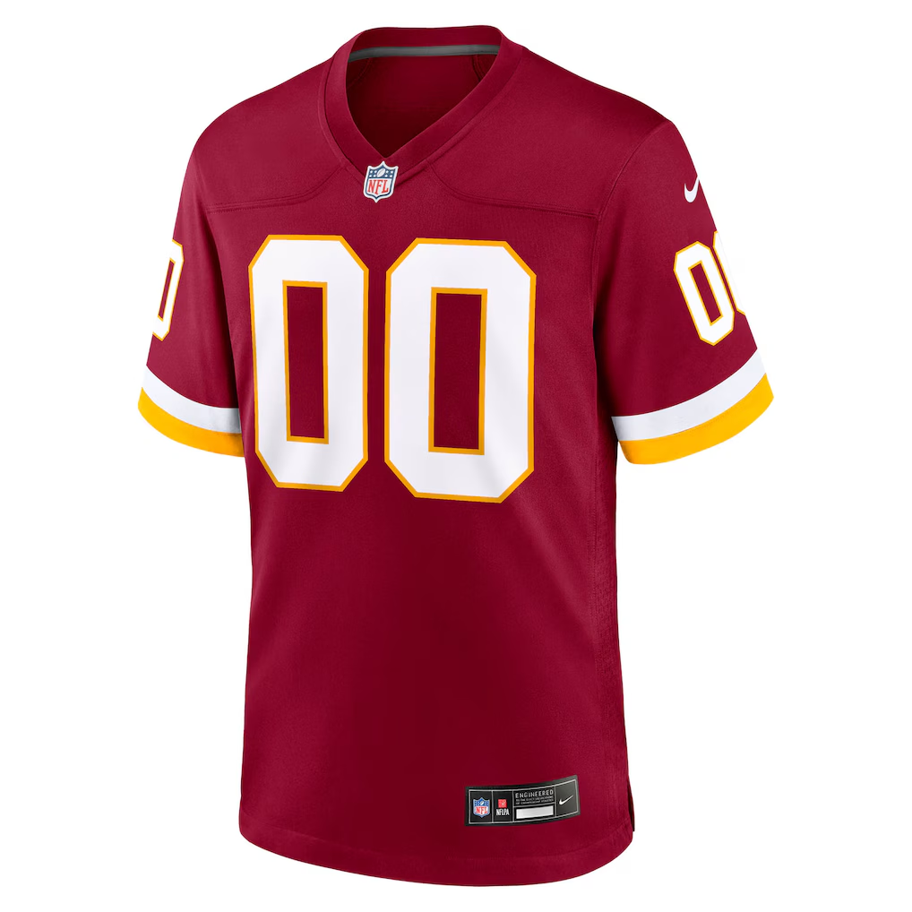 Custom Washington Commanders Burgundy Game Jersey