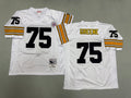 Mens Joe Greene#75 white‌ Pittsburgh Steelers Vintage Throwback Jersey