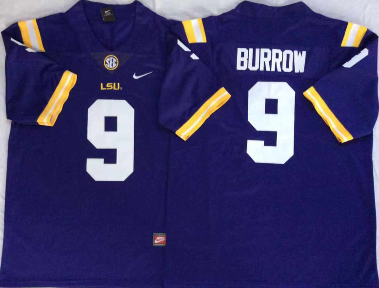 Joe Burrow LSU Tigers Alumni Jersey - Purple