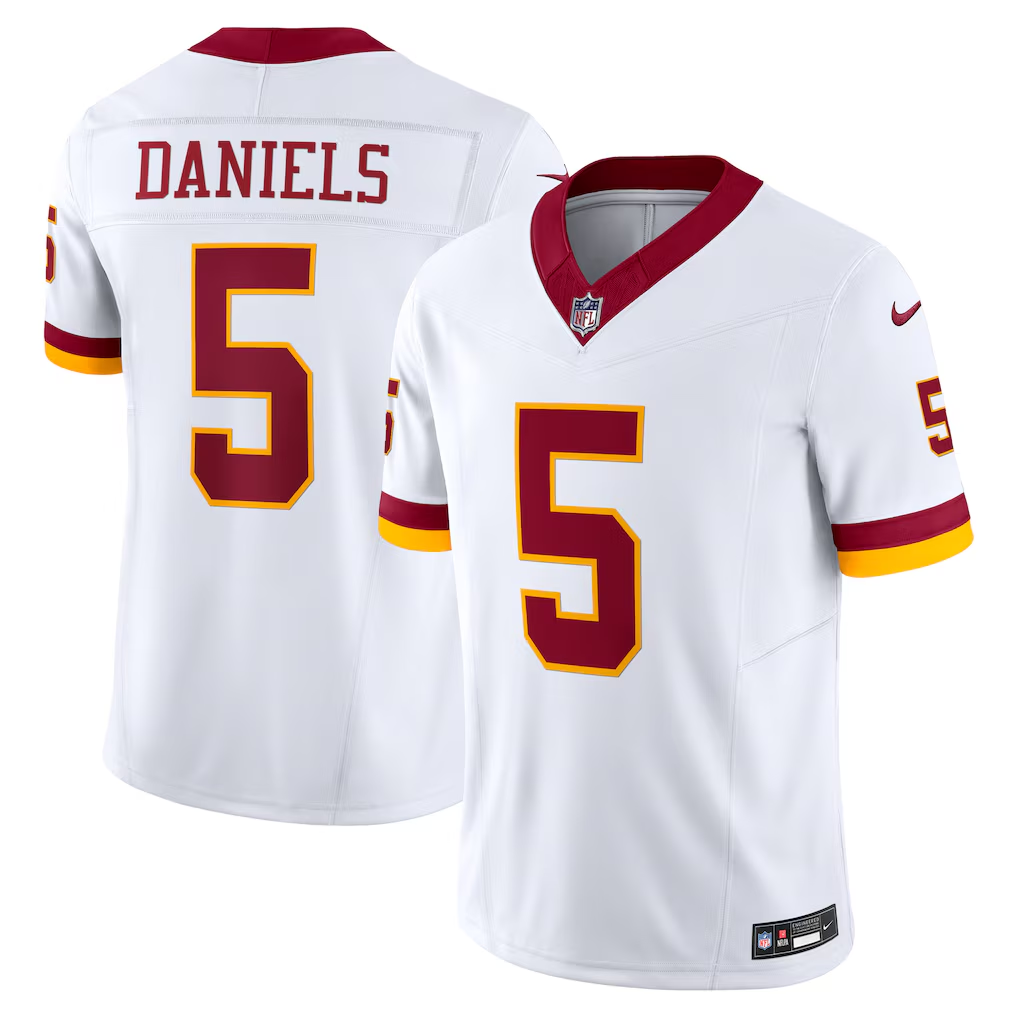 Jayden Daniels #5 Washington Commanders Vapor F.U.S.E. Limited White Jersey