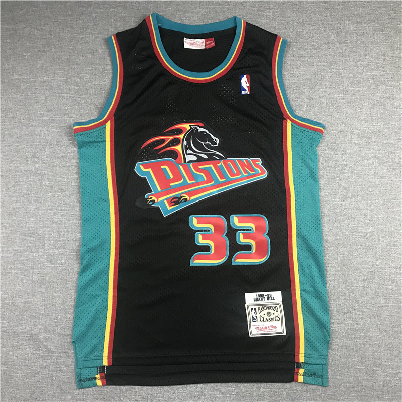 Detroit Pistons Grant Hill #33 1998-99 Throwback — Embroidered