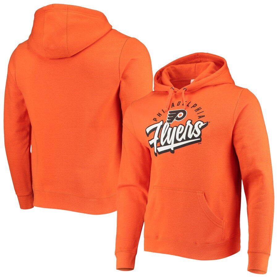 Men's Branded Orange Philadelphia Flyers Script Wordmark Hoodie