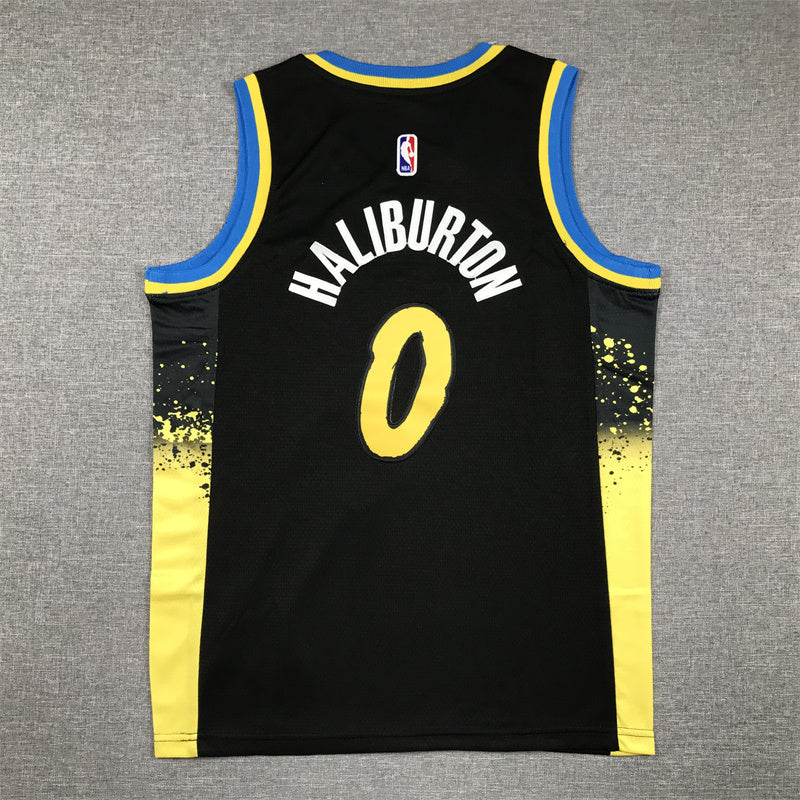 Youth Tyrese Haliburton Indiana Pacers #0 City Edition Embroidered  Jersey