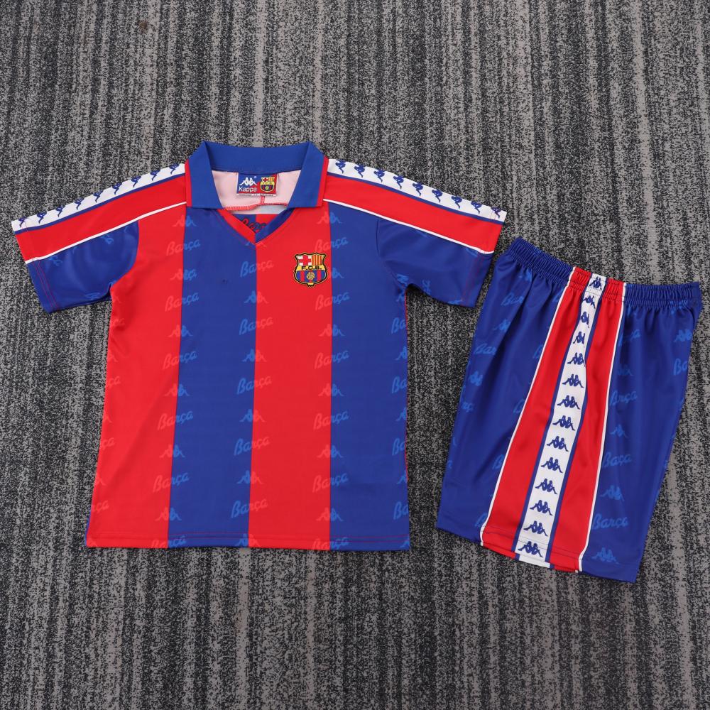 Barcelona Kids Retro Football Home Kit