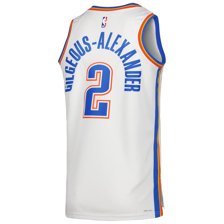 Unisex Oklahoma City Thunder Shai Gilgeous-Alexander White Swingman Jersey - Association Edition