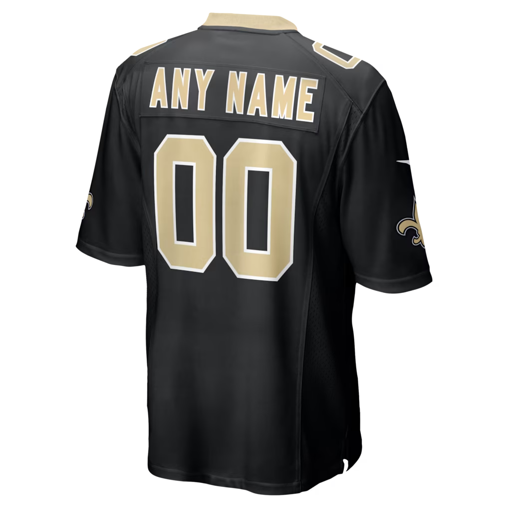 Custom New Orleans Saints Black Game Jersey