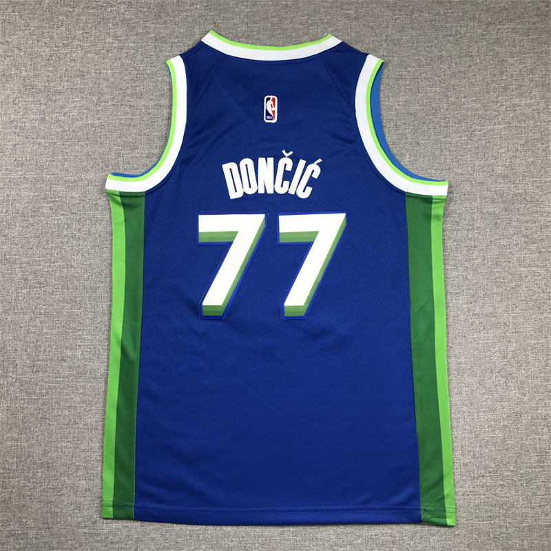 Youth Luka Dončić Dallas Mavericks #77 City Edition Embroidered  Jersey