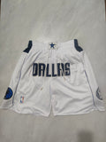 Dallas Mavericks White Regular Pocket Shorts