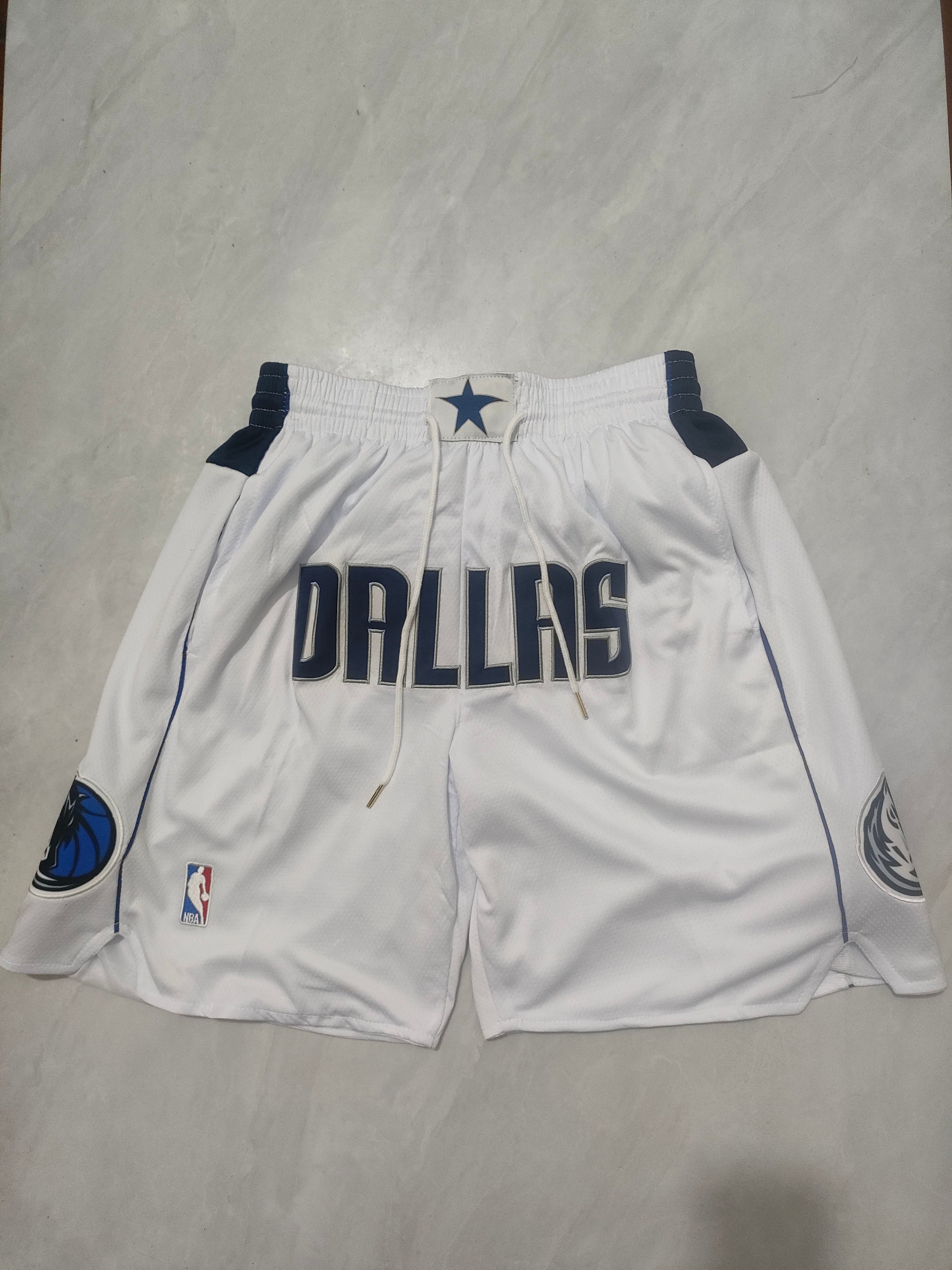 Dallas Mavericks White Regular Pocket Shorts