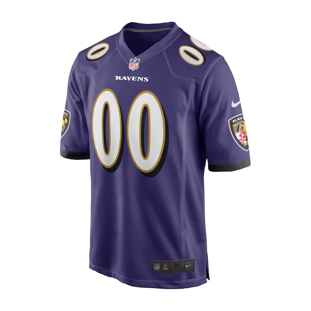Custom Baltimore Ravens Purple Game Jersey