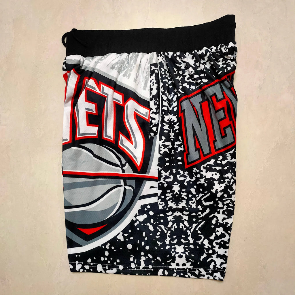 Brooklyn Nets MitchellNessMN Team Logo Pants