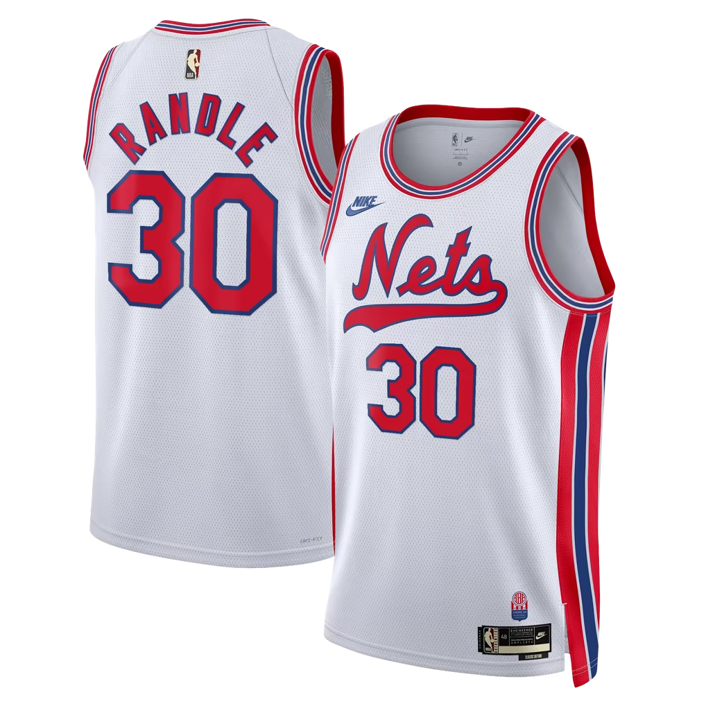 Brooklyn Nets Nike Classic Edition Jersey - White - Julius Randle - Unisex