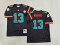 Mens Dan Marino#13 black Miami Dolphins Vintage Throwback Jersey