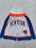 New York Knicks 2025 White Stripe City Edition Pocket Shorts