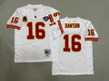Mens Len Dawson#16 white Kansas City Chiefs Vintage Throwback Jersey