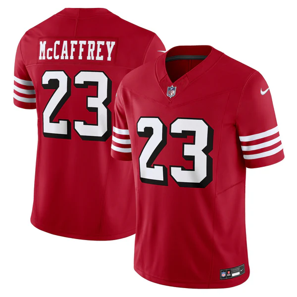 Christian McCaffrey #23 San Francisco 49ers Vapor F.U.S.E. Limited Red Jersey
