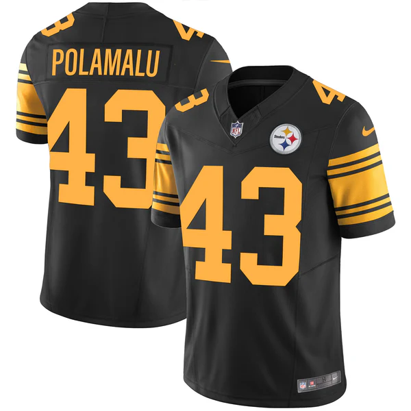 Troy Polamalu #43 Pittsburgh Steelers Black Game Jersey