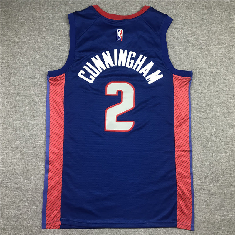 Detroit Pistons Cade Cunningham #2 City Edition Swingman Jersey — Embroidered
