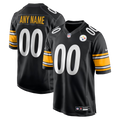 Custom Pittsburgh Steelers Black Game Jersey