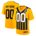 Custom Pittsburgh Steelers Gold Alternate 1933 Throwback Game Jersey