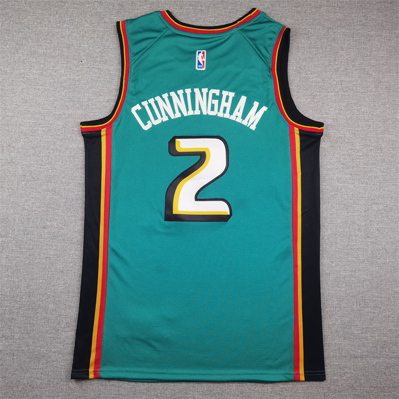 Detroit Pistons Cade Cunningham #2 City Edition Swingman Jersey — Embroidered