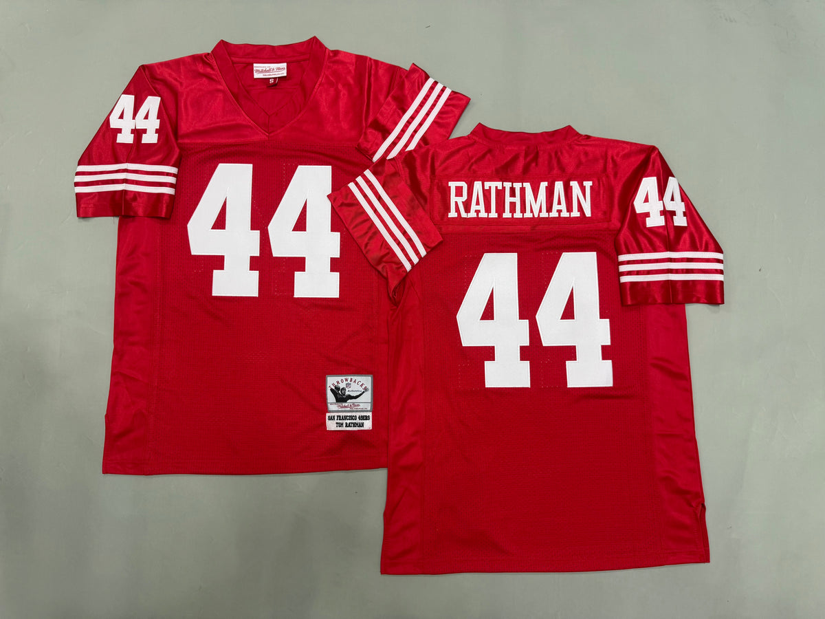 Mens Tom Rathman#44 San Francisco 49ers Vintage Throwback Jersey