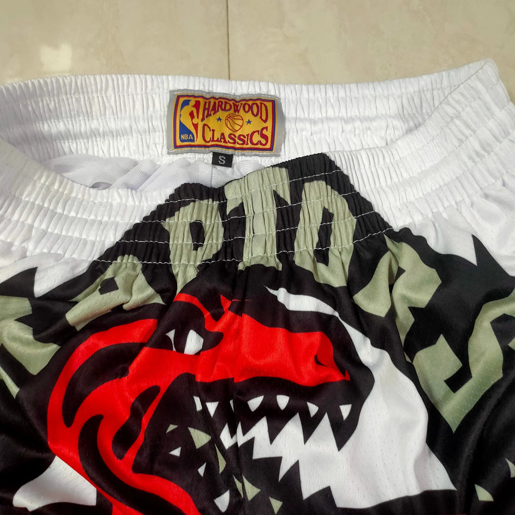 Toronto Raptors white mitchell&ness pocket pants