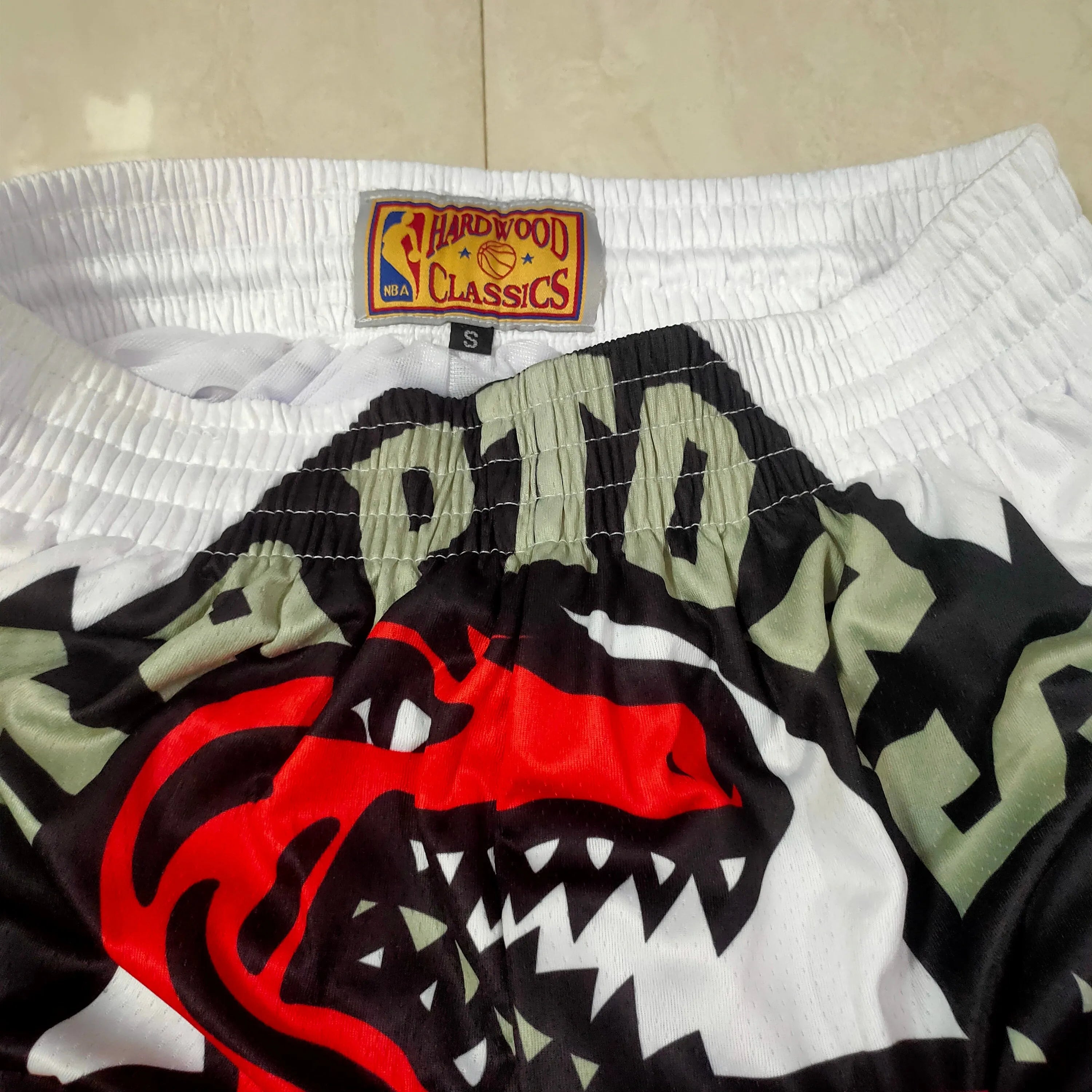 Toronto Raptors white mitchell&ness pocket pants