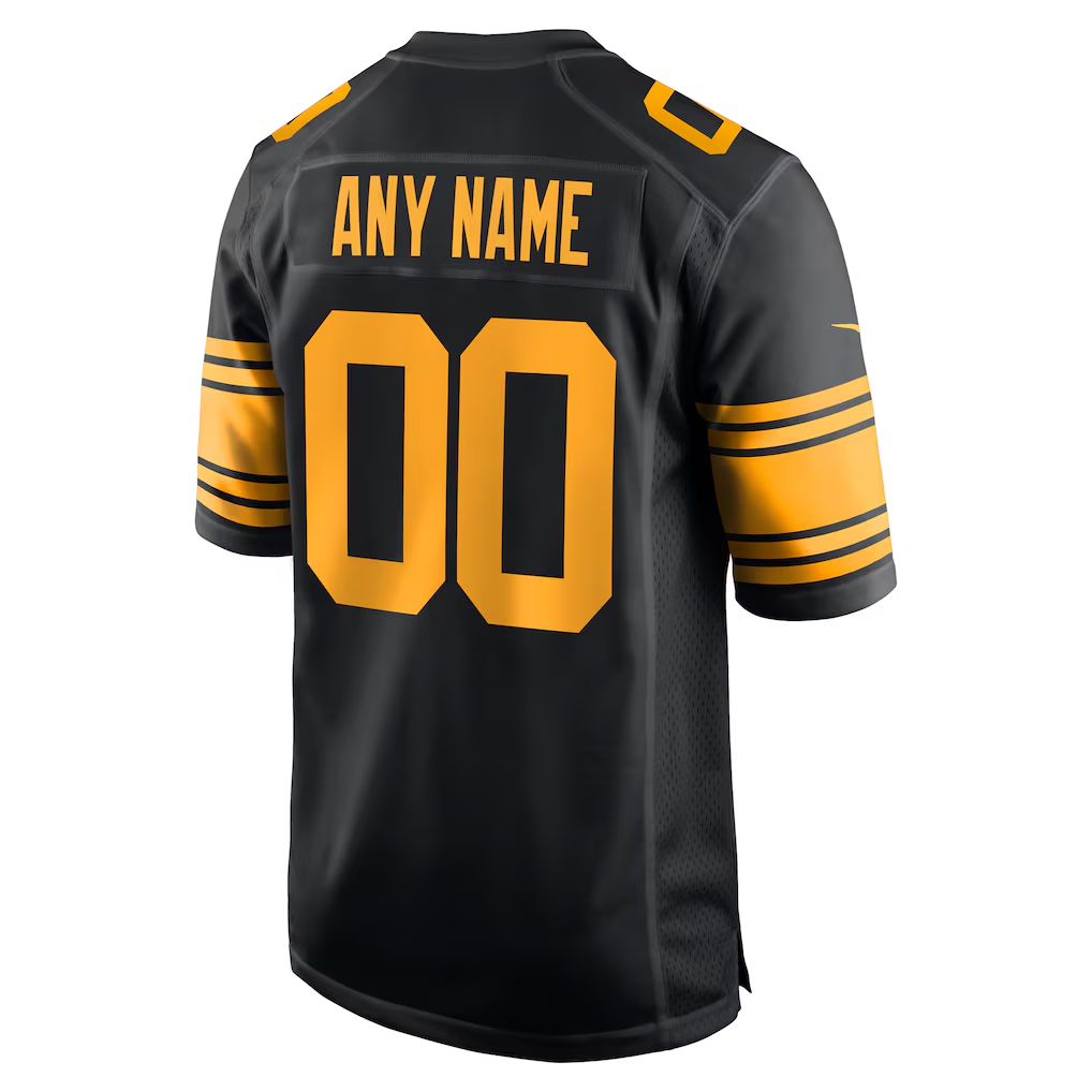 Custom Pittsburgh Steelers Black Game Jersey