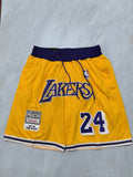 Los Angeles Lakers Yellow Retro Pocket Shorts #24