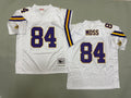 Mens Randy Moss#84 white Minnesota Vikings Vintage Throwback Jersey