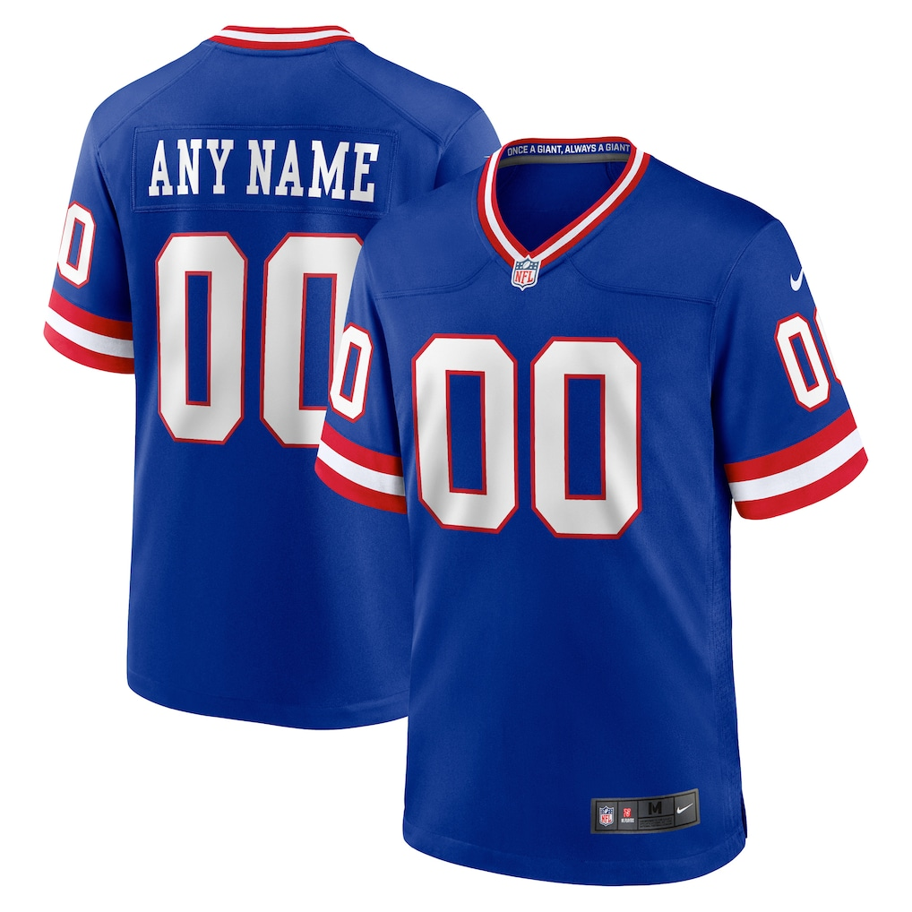Custom New York Giants Royal Game Jersey