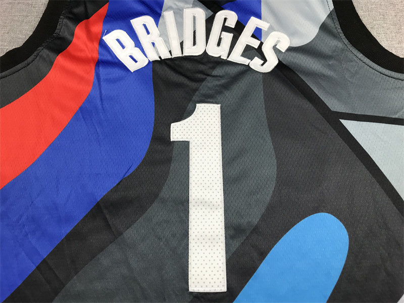 Brooklyn Nets Mikal Bridges #1 City Edition - Embroidered Jersey
