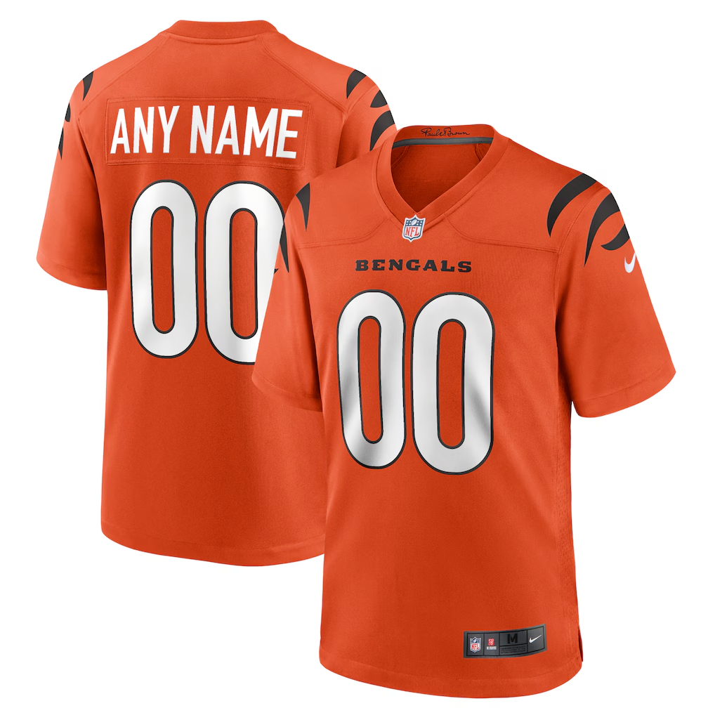 Custom Cincinnati Bengals Orange Game Jersey