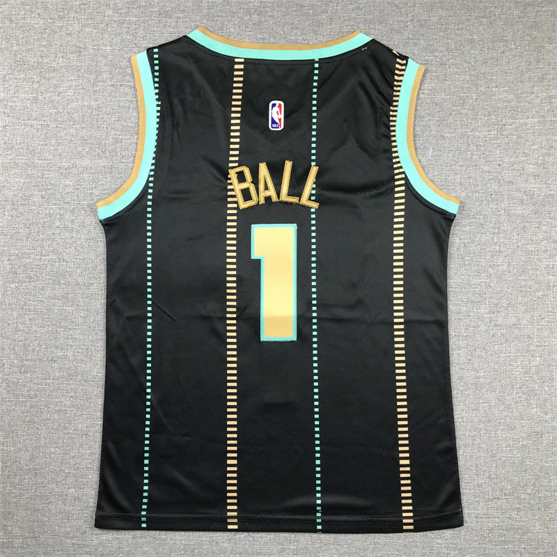 Youth LaMelo Ball Charlotte Hornets #1 Embroidered Jersey