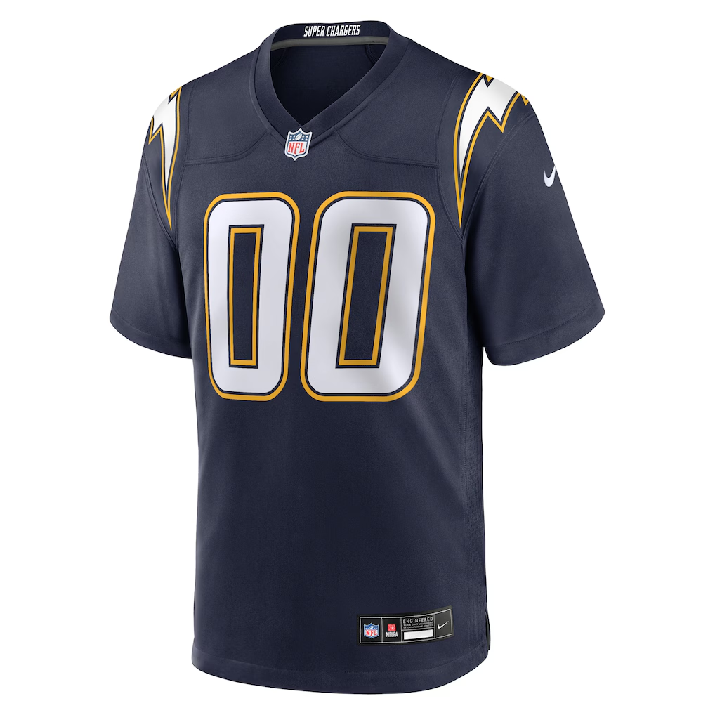 Custom Los Angeles Chargers Navy Game Jersey