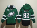 Philadelphia Eagles Hoodie #92 WHITE(With Pockets)