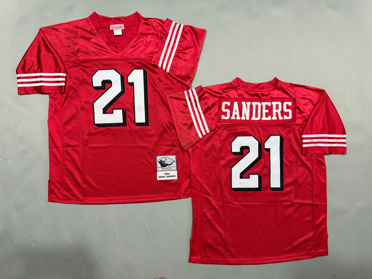 Mens Deion Sanders#21 San Francisco 49ers Vintage Throwback Jersey