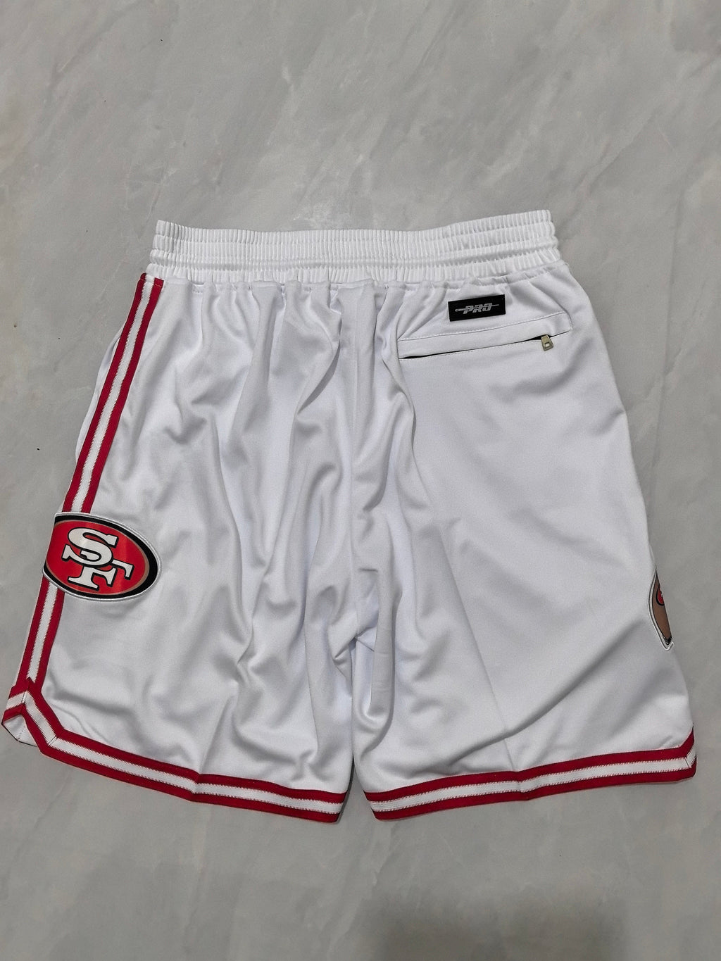 49ers White Pocket Shorts