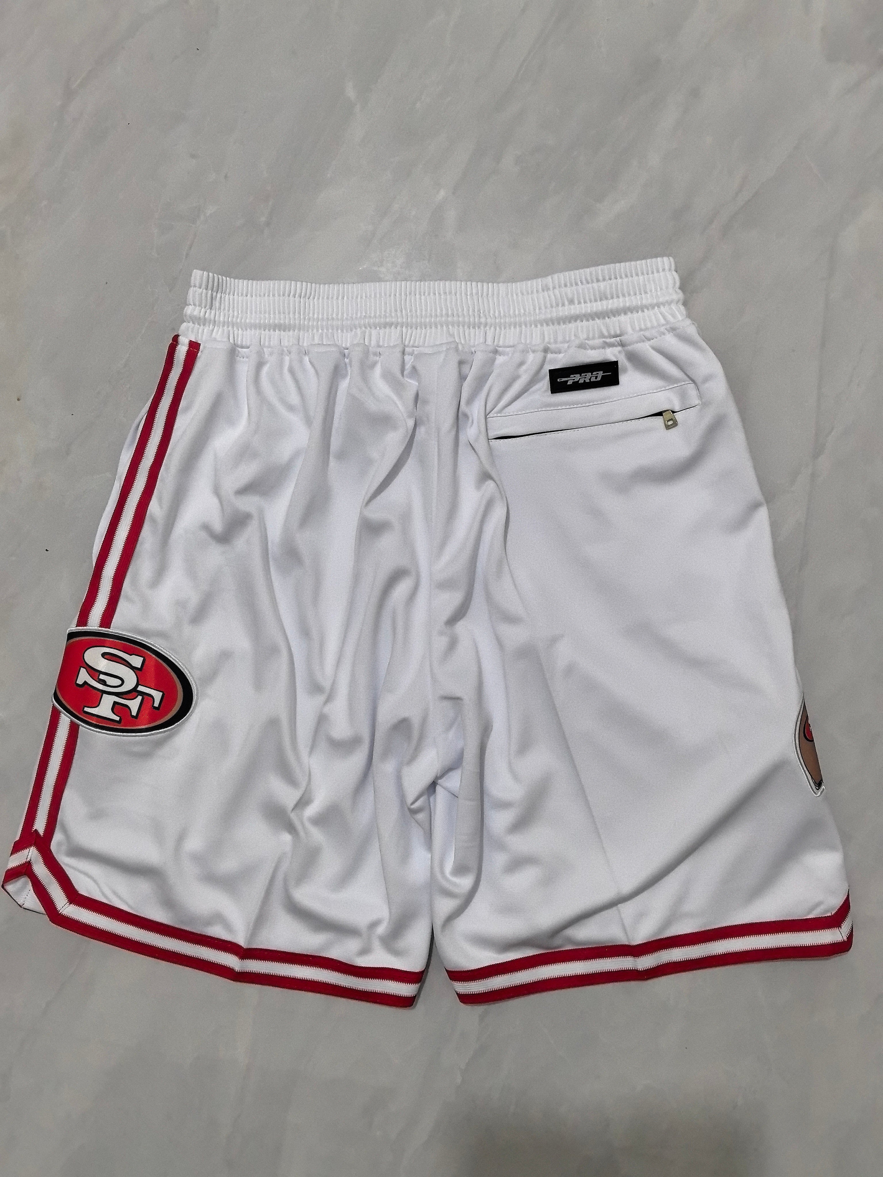 49ers White Pocket Shorts