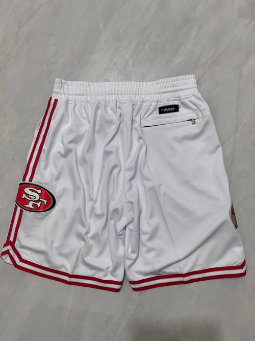 49ers White Pocket Shorts