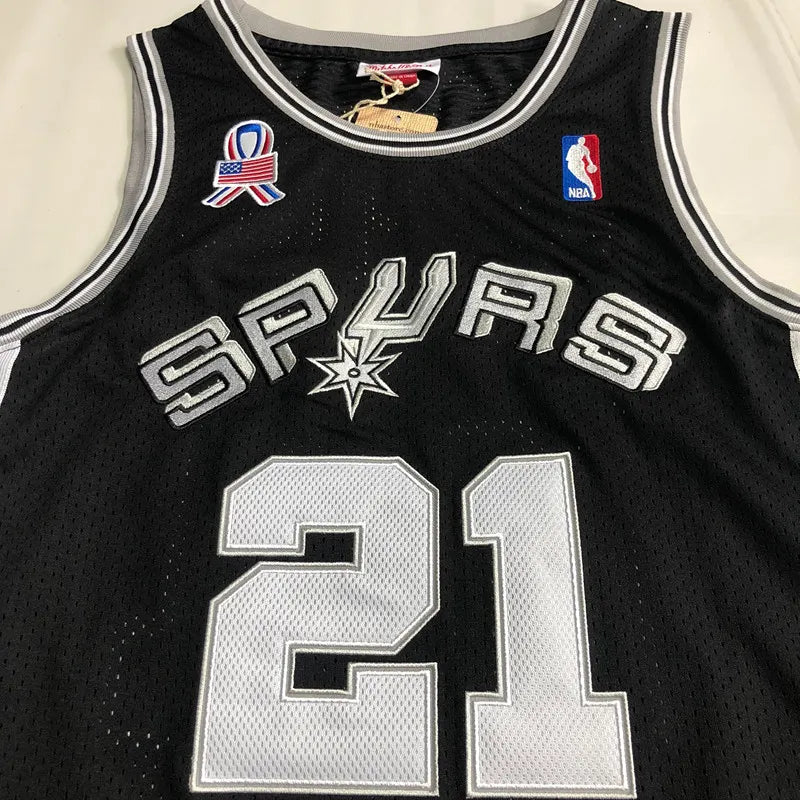 Tim Duncan Throwback San Antonio Spurs Black 21 MN