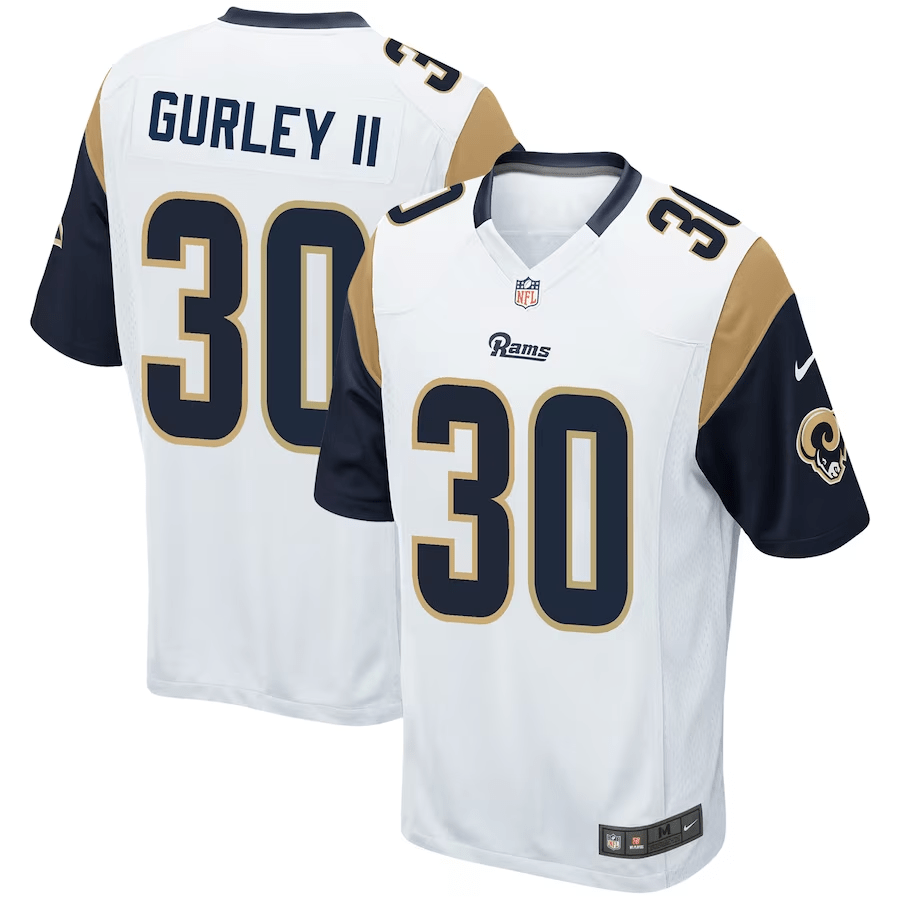 Los Angeles Rams Todd Gurley II White Game Jersey