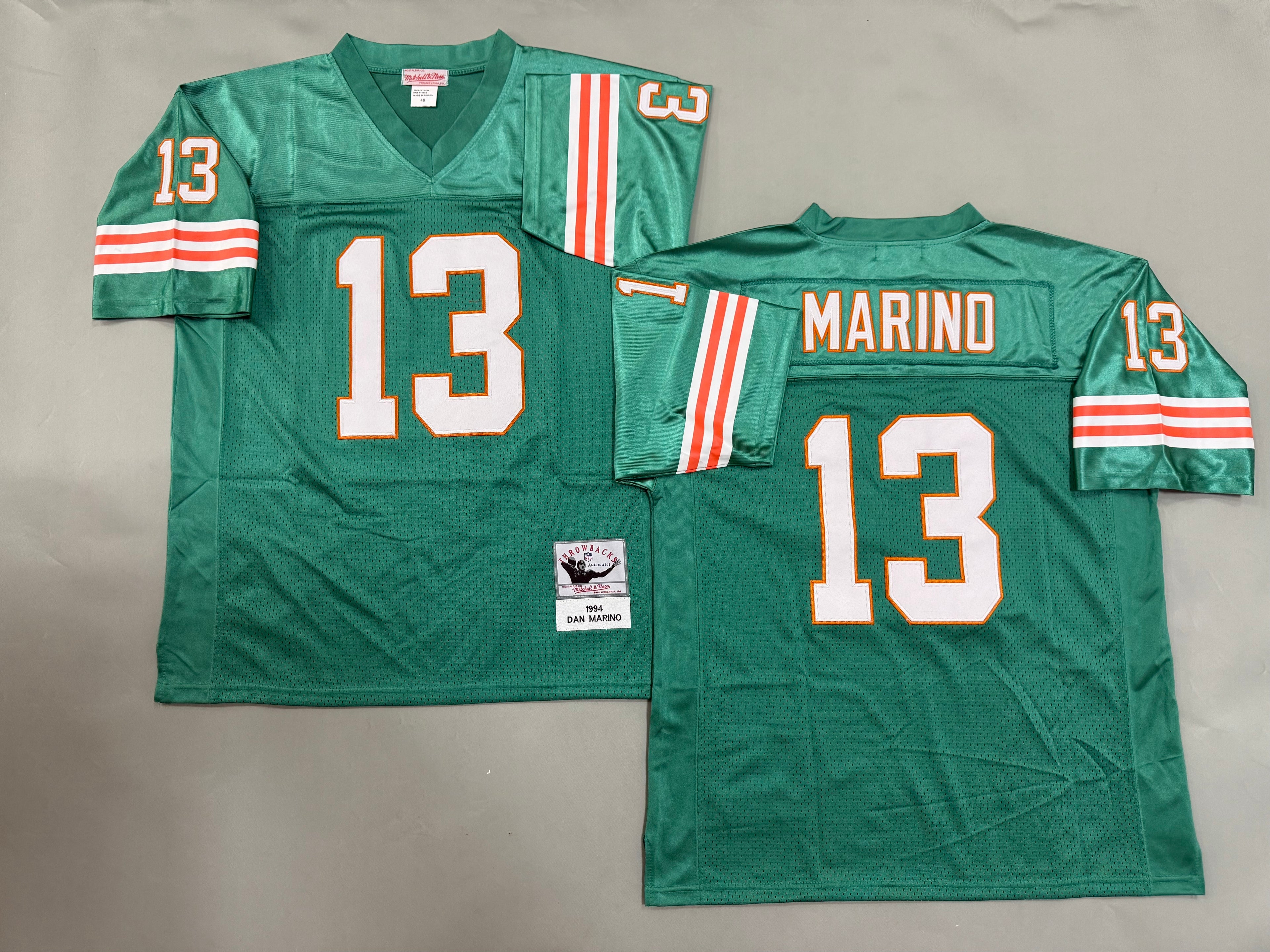 Mens Dan Marino#13 Miami Dolphins Vintage Throwback Jersey
