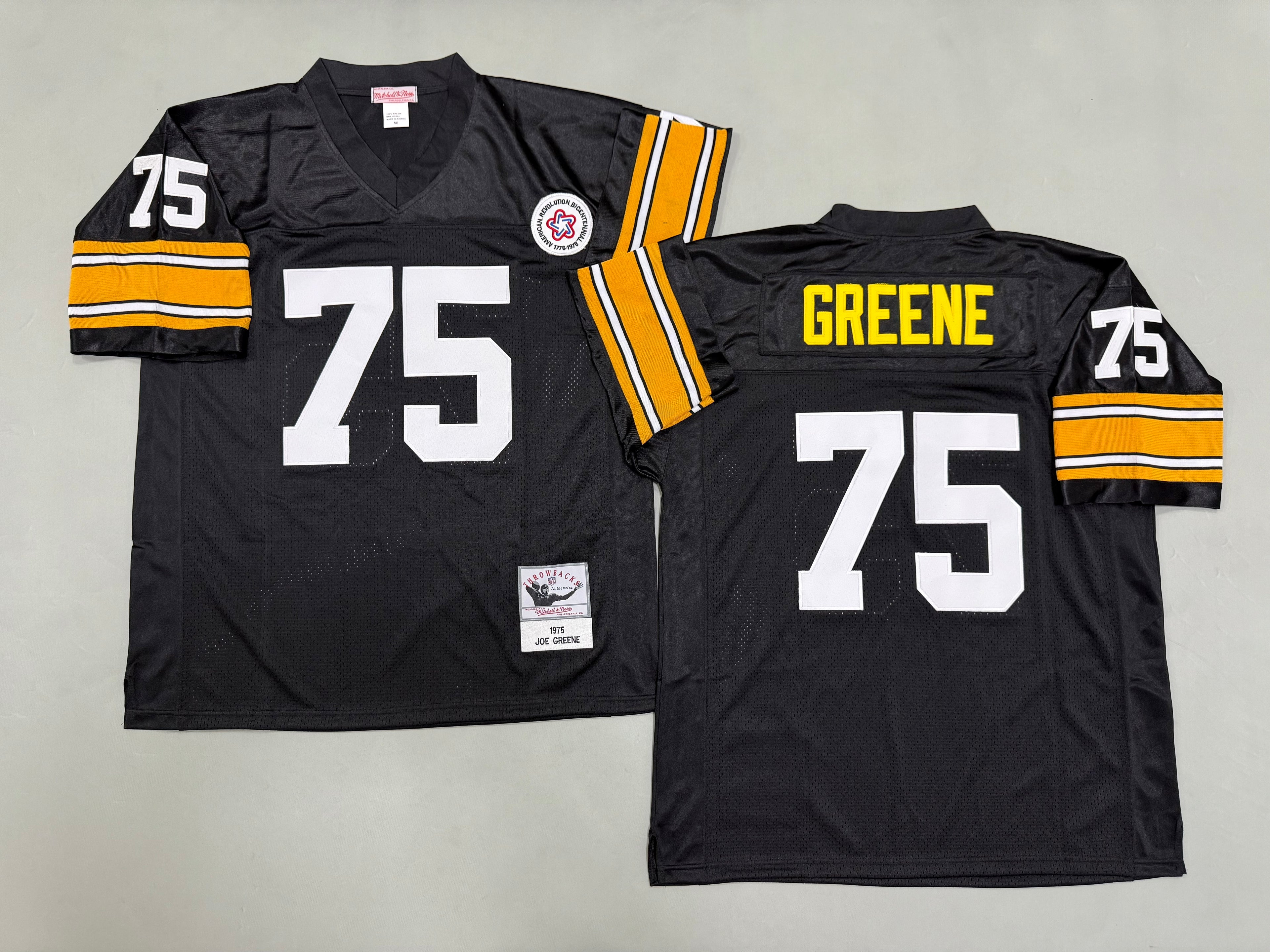 Mens Joe Greene#75  ‌black Pittsburgh Steelers Vintage Throwback Jersey