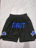 Detroit Lions Black Pocket Shorts