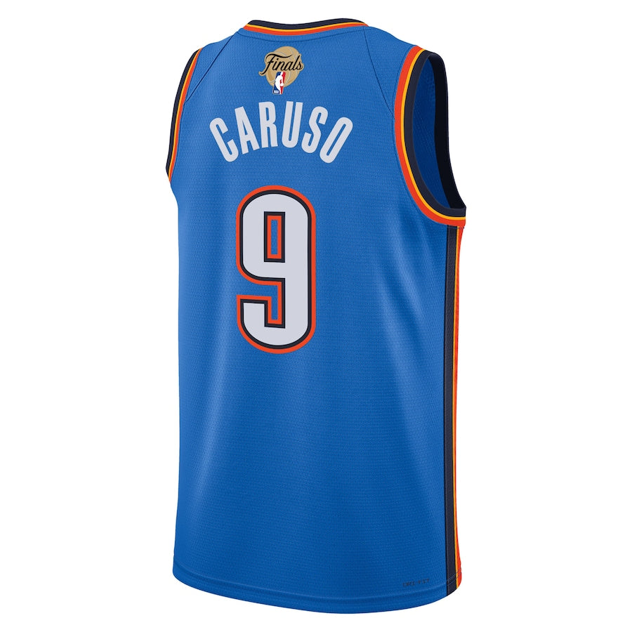 Unisex Oklahoma City Thunder Alex Caruso Nike Blue 2025 NBA Finals Swingman Jersey - Icon Edition