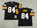 Mens Antonio Brown#84 black Pittsburgh Steelers Vintage Throwback Jersey