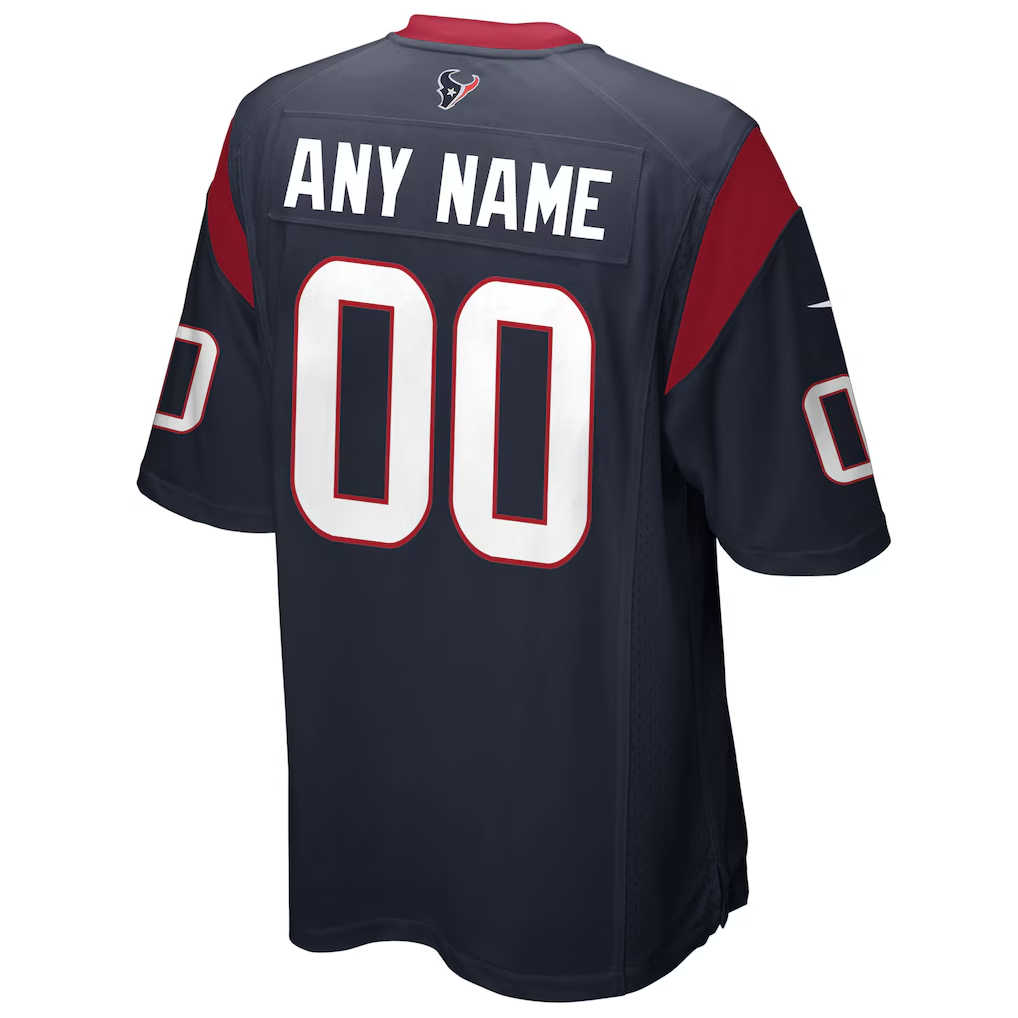 Custom Houston Texans Navy Game Jersey