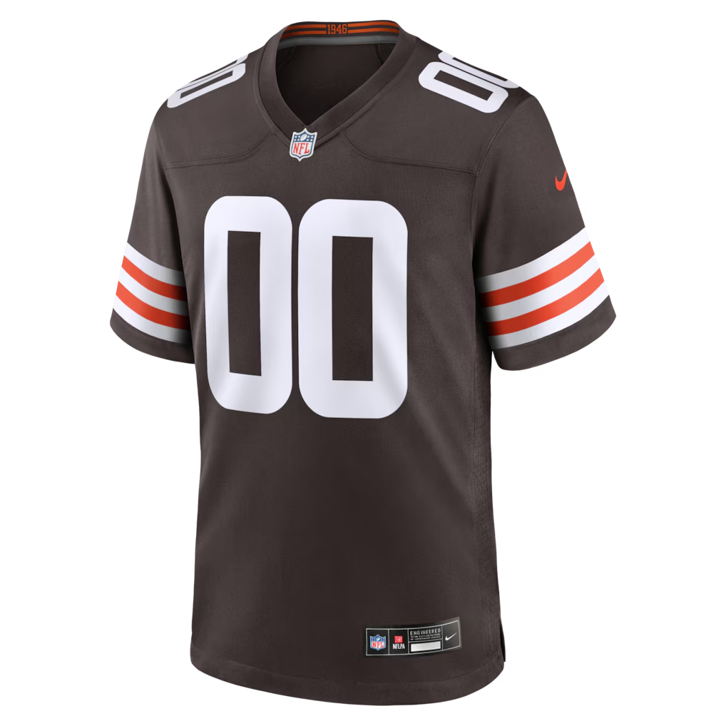 Custom Cleveland Browns Brown Game Jersey